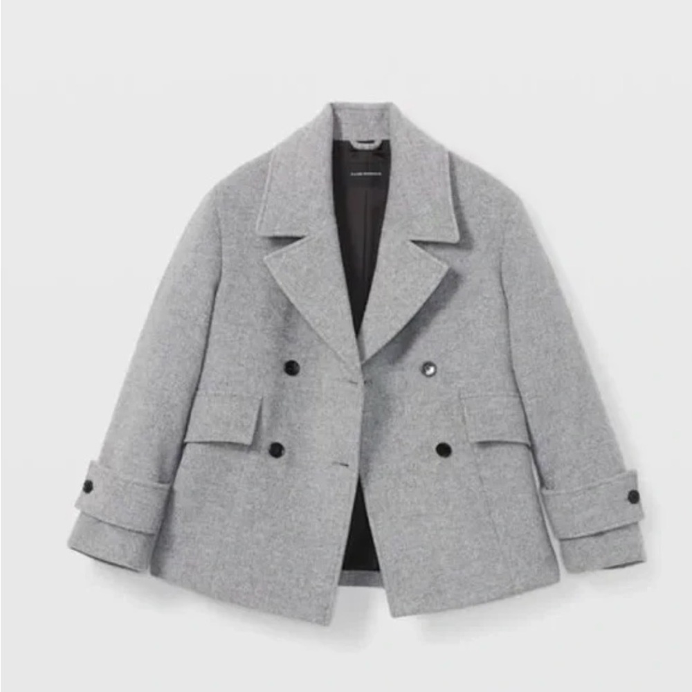 Club Monaco Relaxed Grey Pea Coat